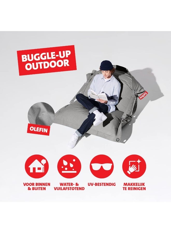 Fatboy Buggle Up Bean Bag – Rock Grey | Adjustable & Comfortable | Indoor & Outdoor Use | Water-Repellent Fabric | Versatile & Durable Lounge Seating | 185 x 132 cm - Rock - Image 4